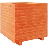 vidaXL Jardinière cire marron 50x50x49,5 cm bois de pin massif