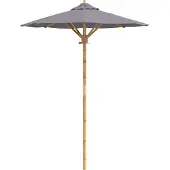vidaXL Parasol de jardin , gris foncé, Ø 150 x 210 cm, en bambou
