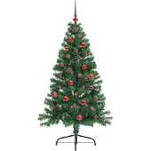 vidaXL Sapin de Noël artificiel pré-éclairé Vert 150 cm PVC