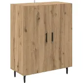 vidaXL Highboard 2 pcs Artisan-Eiche Engineered Wood und Glas