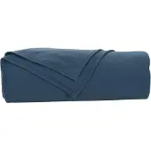 vidaXL Jeté Bleu marine 350 x 270 cm Toison