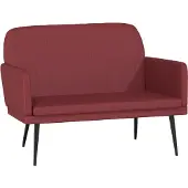 vidaXL Banc Rouge bordeaux 107x80x81 cm Similicuir