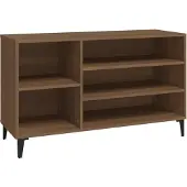 vidaXL Armoire à chaussures Chêne marron 102x36x60cm Bois d'ingénierie