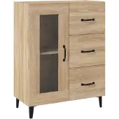vidaXL Sideboard chêne Sonoma 69,5x34x90 cm Matériau dérivé du bois