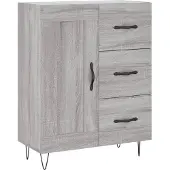 vidaXL Sideboard Gris Sonoma 69,5x34x90 cm Matériau dérivé du bois