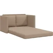 vidaXL Canapé de sol avec fonction de couchage Cappuccino-Brun similicuir