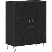 vidaXL Meuble haut, 2 pièces, imitation chêne noir, 69,5 x 34 x 180 cm