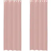 vidaXL Voile Rideaux avec oeillets 2 pcs. Rose 140x260 cm