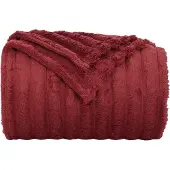 vidaXL Jeté Rouge Bordeaux 270 X 240 Cm Toison