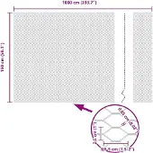 vidaXL : Clôture en panneaux soudés, 1,5 x 10 mètres, acier galvanisé, couleur argent