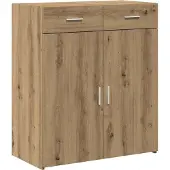 vidaXL Armoire de rangement , style artisan, chêne, 80 x 42,5 x 93 cm