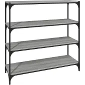 vidaXL Bibliothèque Sonoma gris 100x33x100 cm Bois d'ingénierie acier