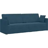 vidaXL Canapé-lit au sol bleu 213 x 70 x 77 cm velours