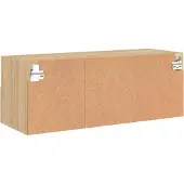 vidaXL Armoire TV murale chêne Sonoma 80x30x30 cm Matériau dérivé du bois