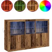 vidaXL LED Sideboard Altholz 162 x 37 x 100 cm Holzwerkstoff