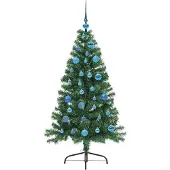 vidaXL Sapin de Noël artificiel pré-éclairé Vert 150 cm PVC