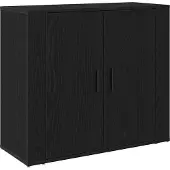 vidaXL Highboard noir imitation chêne 80 x 33 x 150 cm Bois composite