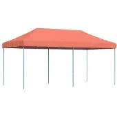 vidaXL Tente de réception pliante Pop-Up rouge terracotta 580x292x315 cm