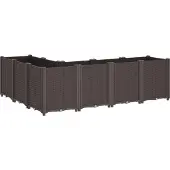 vidaXL Jardinière marron 160x120x53 cm polypropylène