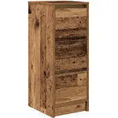 vidaXL Sideboard imitation vieux bois 29,5x34x76 cm Bois composite