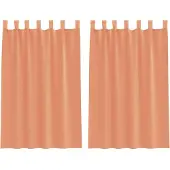 vidaXL Voile Rideaux avec poches à tringles 2 pcs. Terracota
