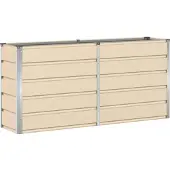 vidaXL Jardinière Ivoire 160 X 40 X 75 Cm Acier