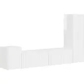 vidaXL Ensemble de meubles TV mural 4 pcs Blanc brillant Bois composite