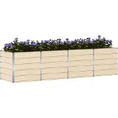 vidaXL Jardinière Ivoire 240 X 80 X 75 Cm Acier