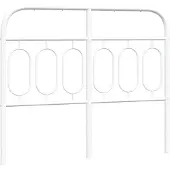 vidaXL Tête de lit de rechange en métal blanc 137 cm