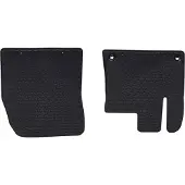 vidaXL Tapis de voiture 2 pièces Noir Caoutchouc