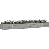 vidaXL Jardinière Gris Clair 480 X 80 X 45 Cm Acier