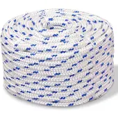 vidaXL Corde de bateau Polypropylène 10 mm 250 m Blanc