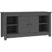 vidaXL Armoire TV Gris 103x36,5x52 cm Pin massif