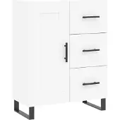 vidaXL Highboard blanc 69,5x34x180 cm Bois composite