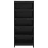 vidaXL Bibliothèque 2 Pcs Chêne Noir 80 X 30 X 155 Cm