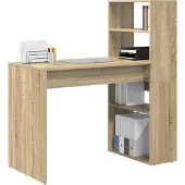 vidaXL Bureau , placage chêne Sonoma, panneaux de particules, 113 x 54 x 120 cm
