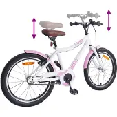 vidaXL Vélo enfant 24 pouces pour enfants de 8 à 12 ans Rose clair