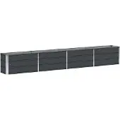 vidaXL Jardinière Anthracite 320 X 40 X 45 Cm Acier