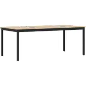 vidaXL Table de salle à manger, 200 x 100 x 75 cm, en panneaux de particules, rectangulaire