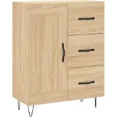 vidaXL Highboard chêne Sonoma 69,5x34x180 cm Matériau dérivé du bois