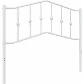vidaXL Tête de lit en métal blanc 107 cm