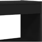 vidaXL Bibliothèque Noir Bois d'ingénierie