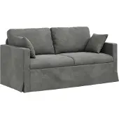 vidaXL Canapé gris foncé 158 x 78 x 80 cm Velours