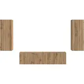 vidaXL Ensemble de meubles TV mural 2 pcs Artisan-Chêne Bois composite