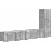 vidaXL Ensemble de meubles TV mural 3 pcs Béton Gris Bois composite