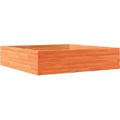 vidaXL Jardinière cire marron 100x100x23 cm bois de pin massif