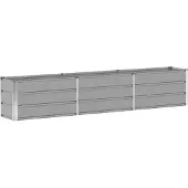 vidaXL Jardinière Gris Clair 240 X 40 X 45 Cm Acier