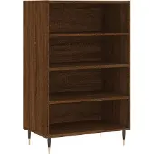 vidaXL Highboard brun imitation chêne 57x35x90 cm Matériau dérivé du bois