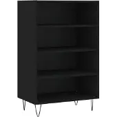 vidaXL Highboard noir 57x35x90 cm Bois composite