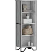 vidaXL Bibliothèque sonoma gris 50x31x137,5 cm bois d'ingénierie